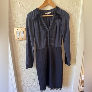 REBECCA TAYLOR Navy Blue Lace Office Siren Dress Sz 0